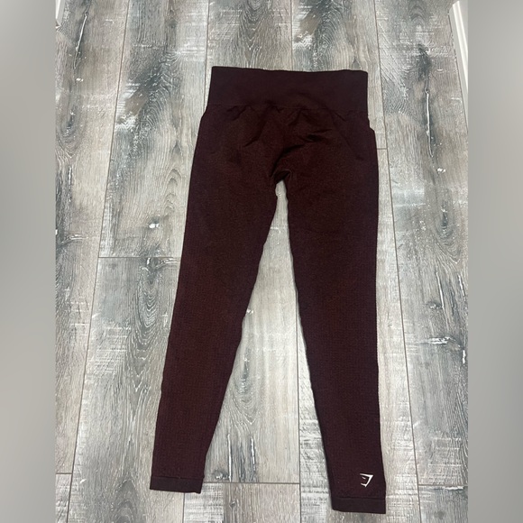 Gymshark Vital Seamless Burgundy Leggings - Picture 6 of 7